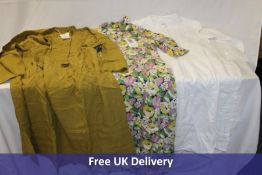 Three Toast Dresses to include 1x Garment Dye Linen Dress, Citrus, 1x Cotton Oxford Dress, White and