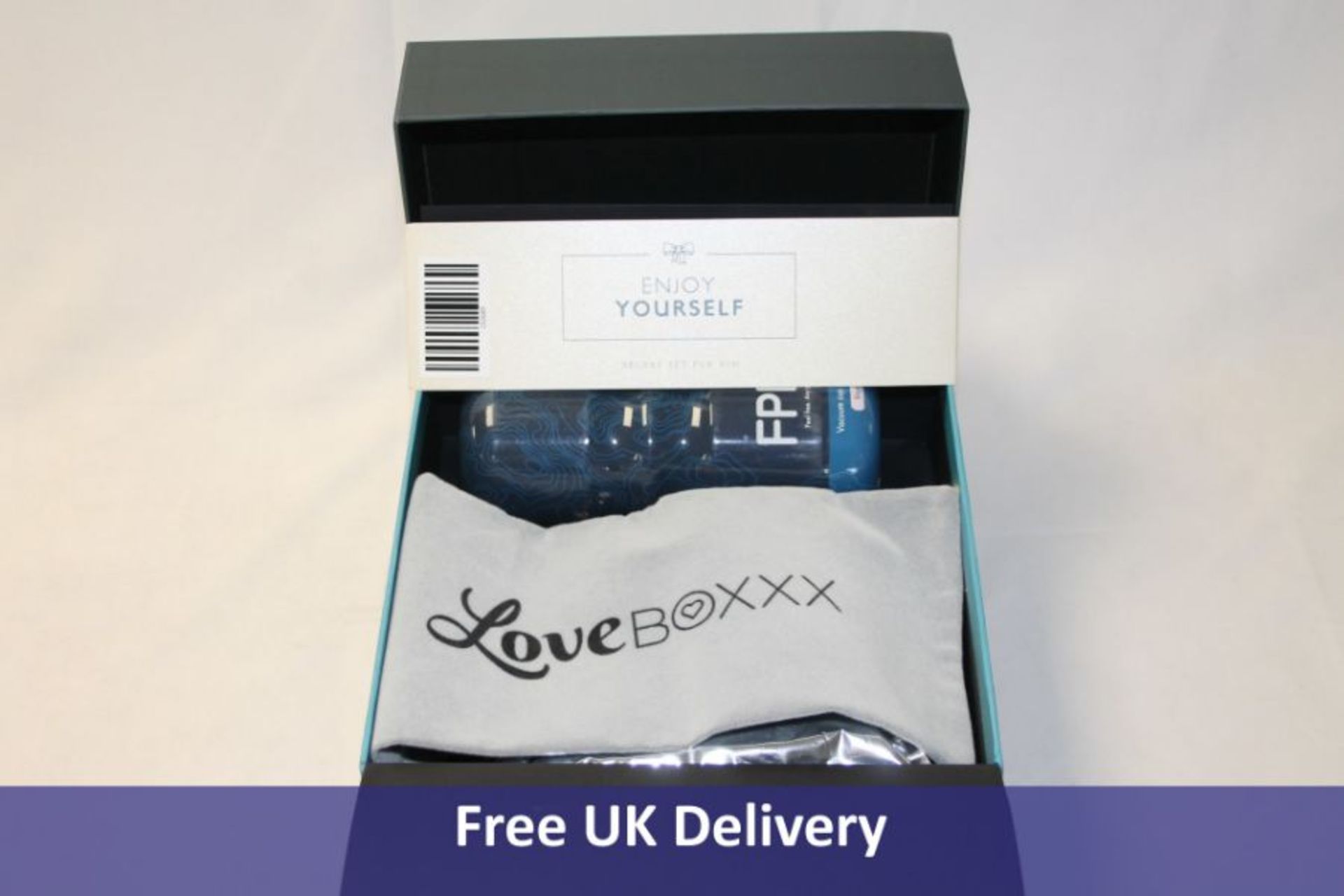 LoveBoxxx Enjoy Yourself Deluxe Set for Him, to include Silicone Plug, Adjustable Ring, Toy Bag and