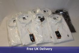 Nine Hugo Boss Shirts to include 8x Men's Casual White, 1x XXL, 2x XL, 3x L and 2x M, and 1x Men's C