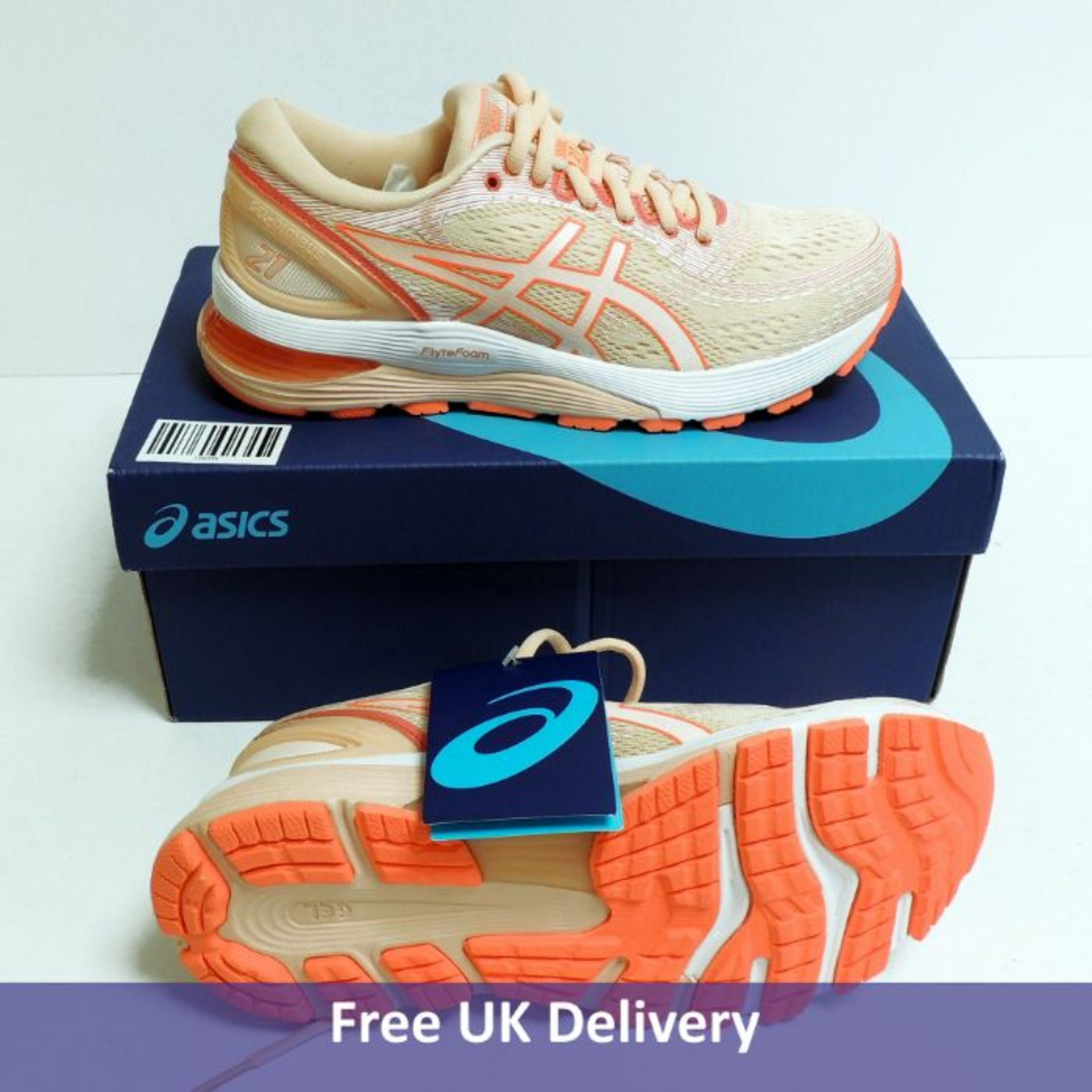 Asics Women's Gel-Nimbus 21 W Trainers, Baked Pink and White, UK 5