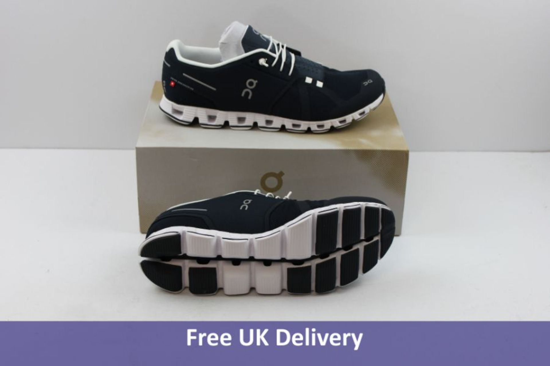 On Cloud Men's Trainers, Navy And White, UK 11