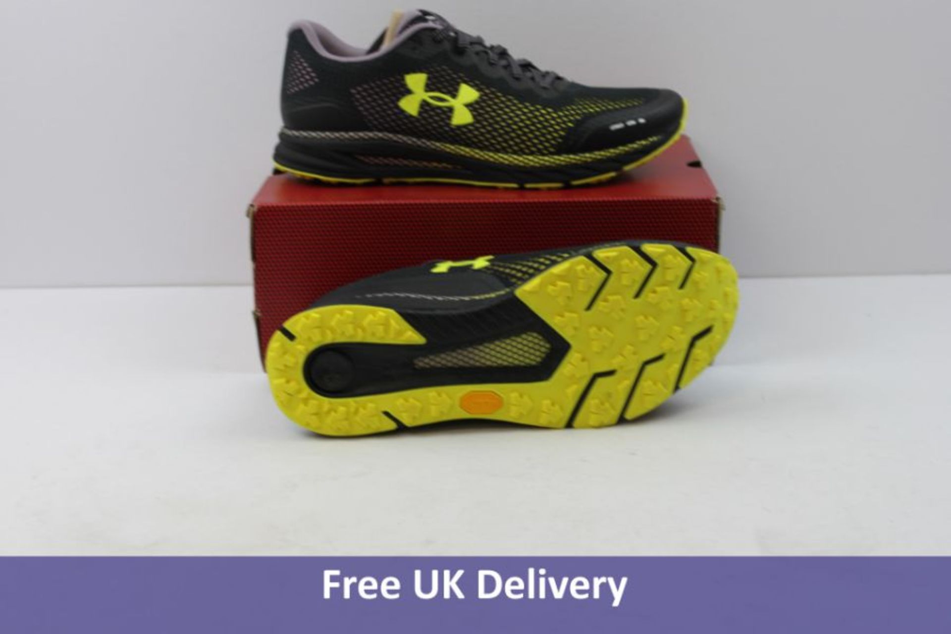 Under Armour Men's Hovr Velociti Trail Trainers, Black and Yellow, Size 10