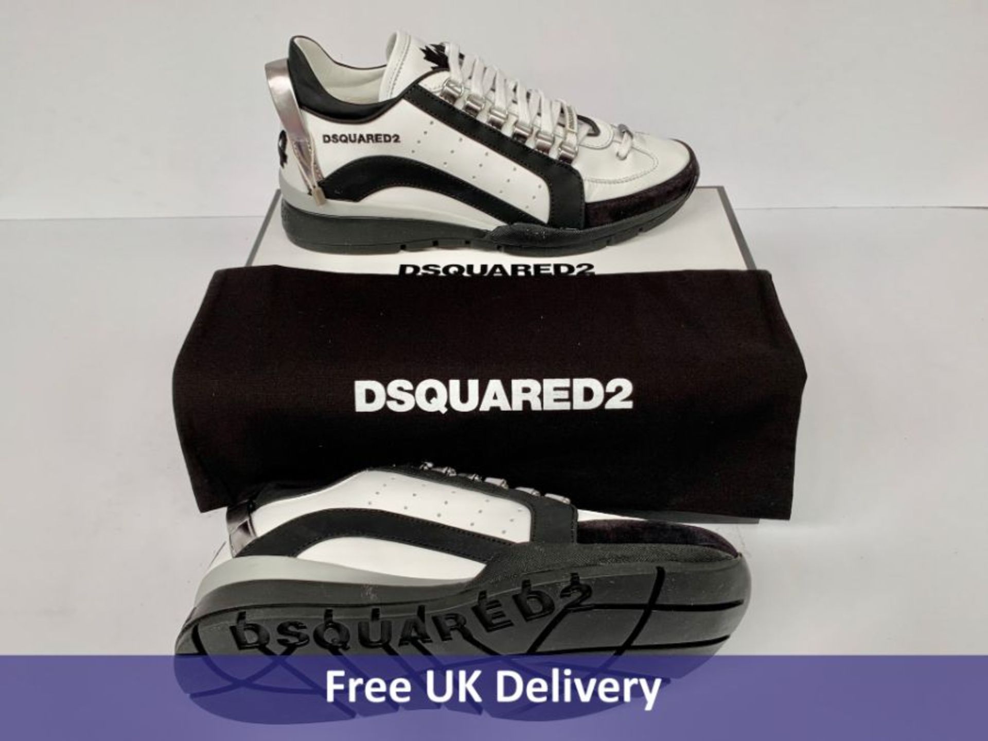 Dsquared2 Men's 551 Sneakers, White and Black, EU 41