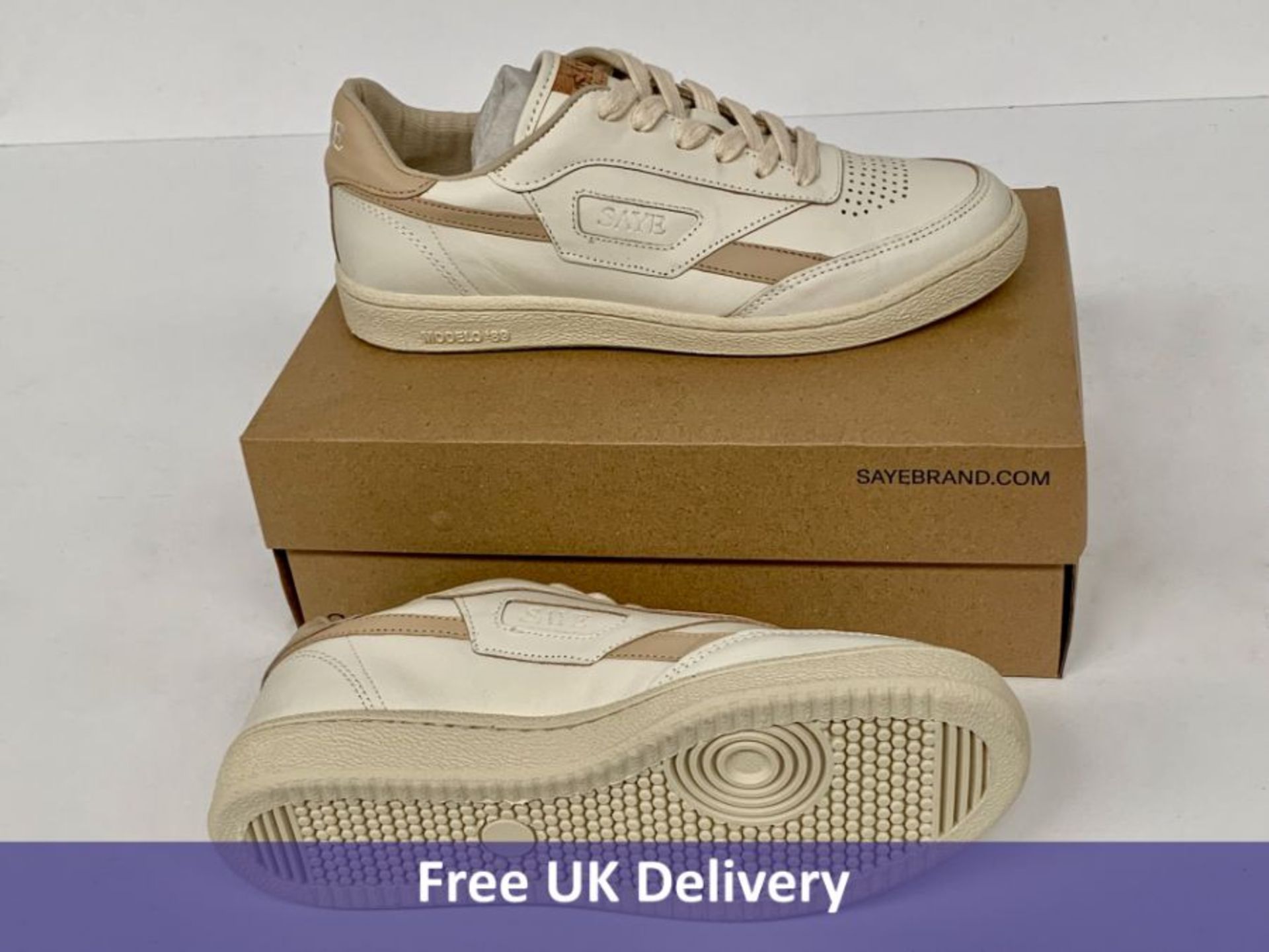 Saye Unisex Modelo '89 Trainers, Beige, UK 6.5