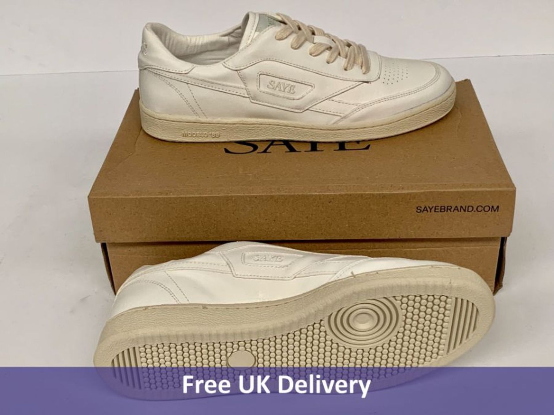 Saye Unsiex Modelo '89 Trainers, White, UK 10