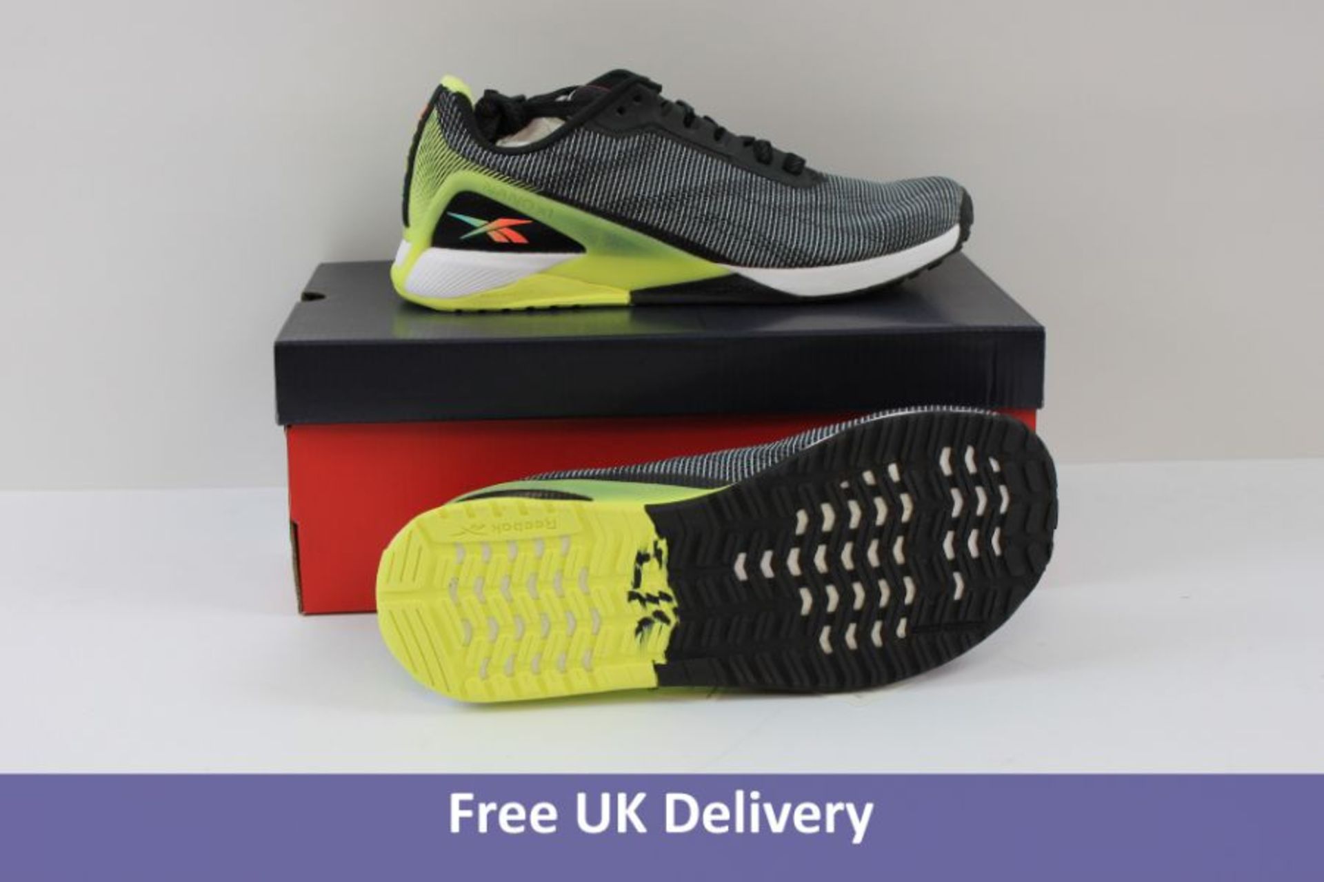 Reebok Women's Nano X1 Grit Track Shoes, Grey and Yellow, UK 5.5