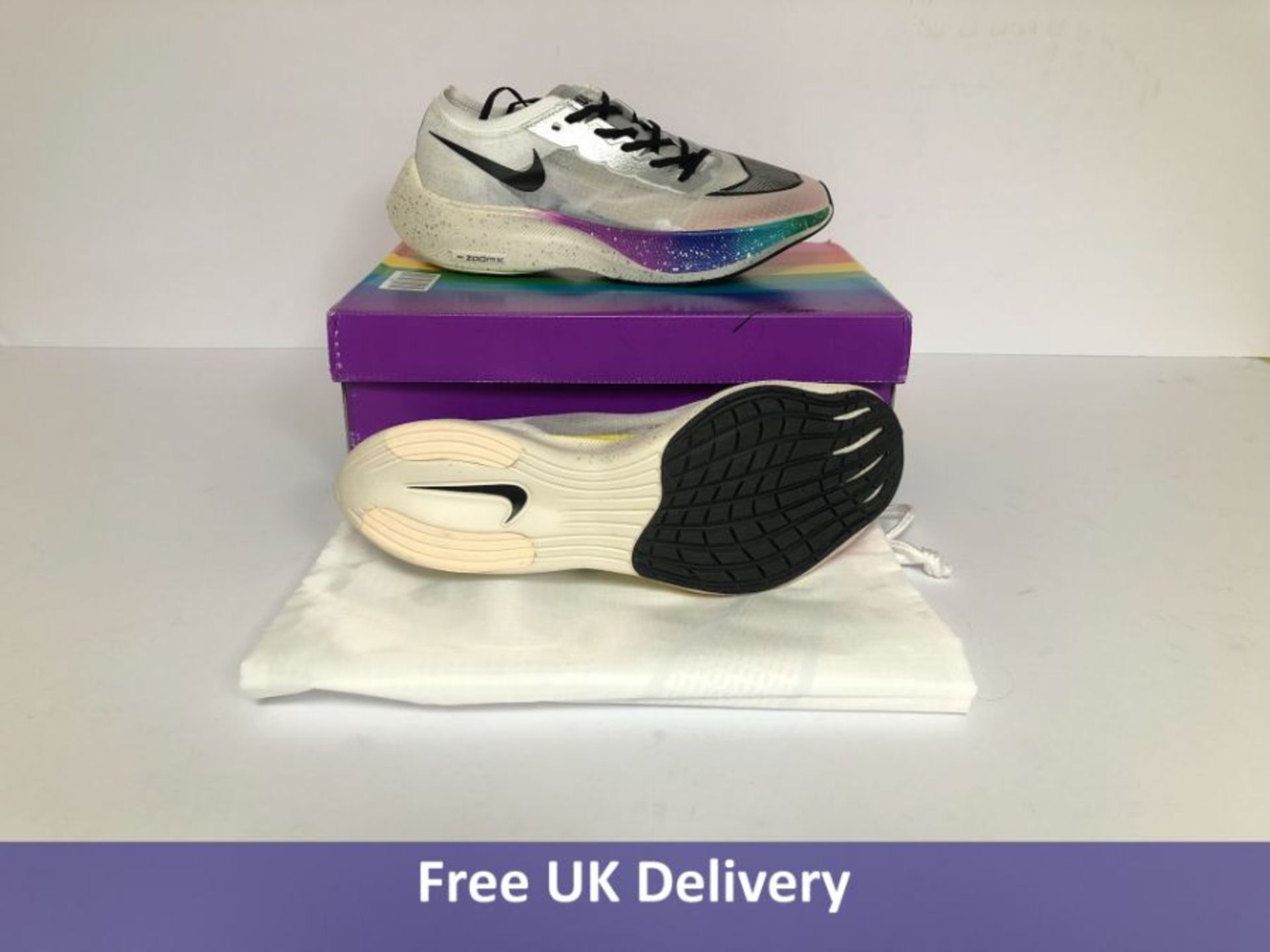 Nike Women's ZoomX Vaporfly Next Trainers, White and Multicoloured, UK 8