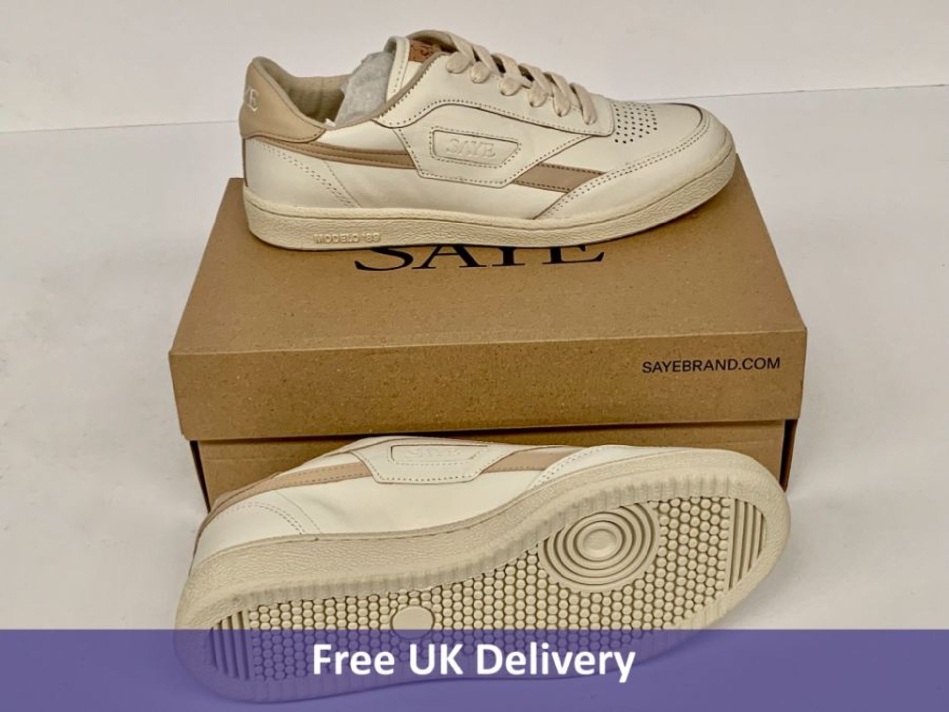 Saye Unisex Modelo '89 Trainers, Beige, UK 6.5