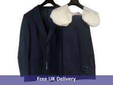 Hackett London SR Royal Wool Silk Suit, Midnight, Size 42