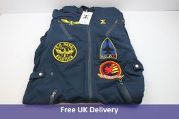 Onepiece Aviator Jumpsuit, Navy, Size M