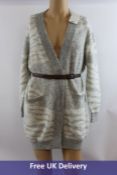 Fabiana Filippi Women's Cardigan, Alpaca e Mohair, Grey, Size M/L