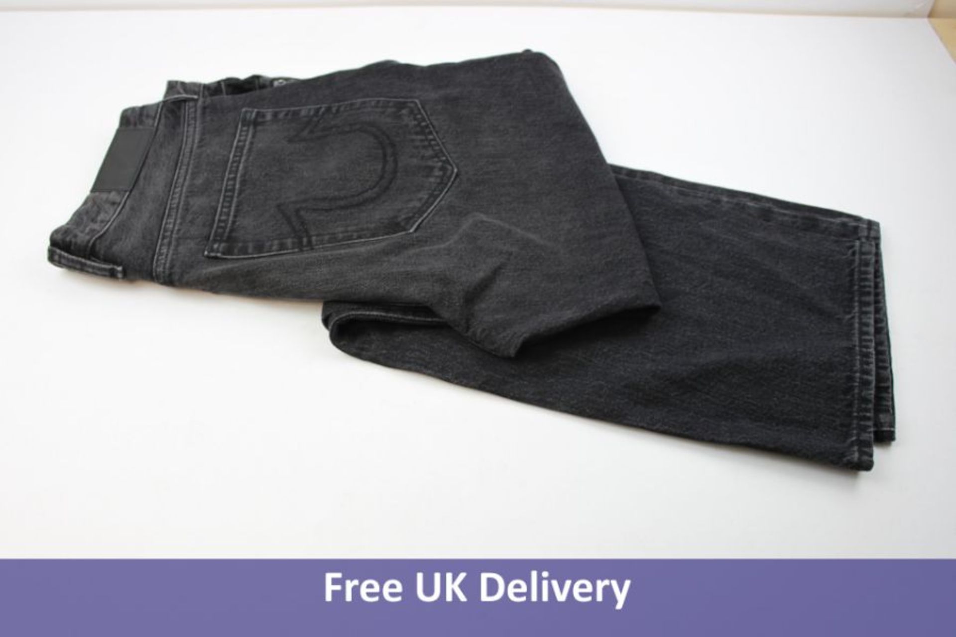 True Religion Men's Devin N7 Jeans, Black, Waist 32