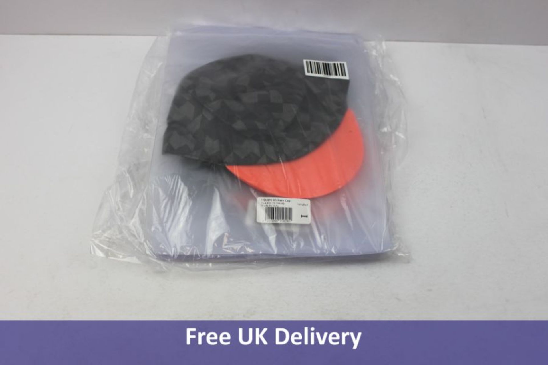 Five Assos Equipe RS Rain Caps, Black and Orange, Size 1