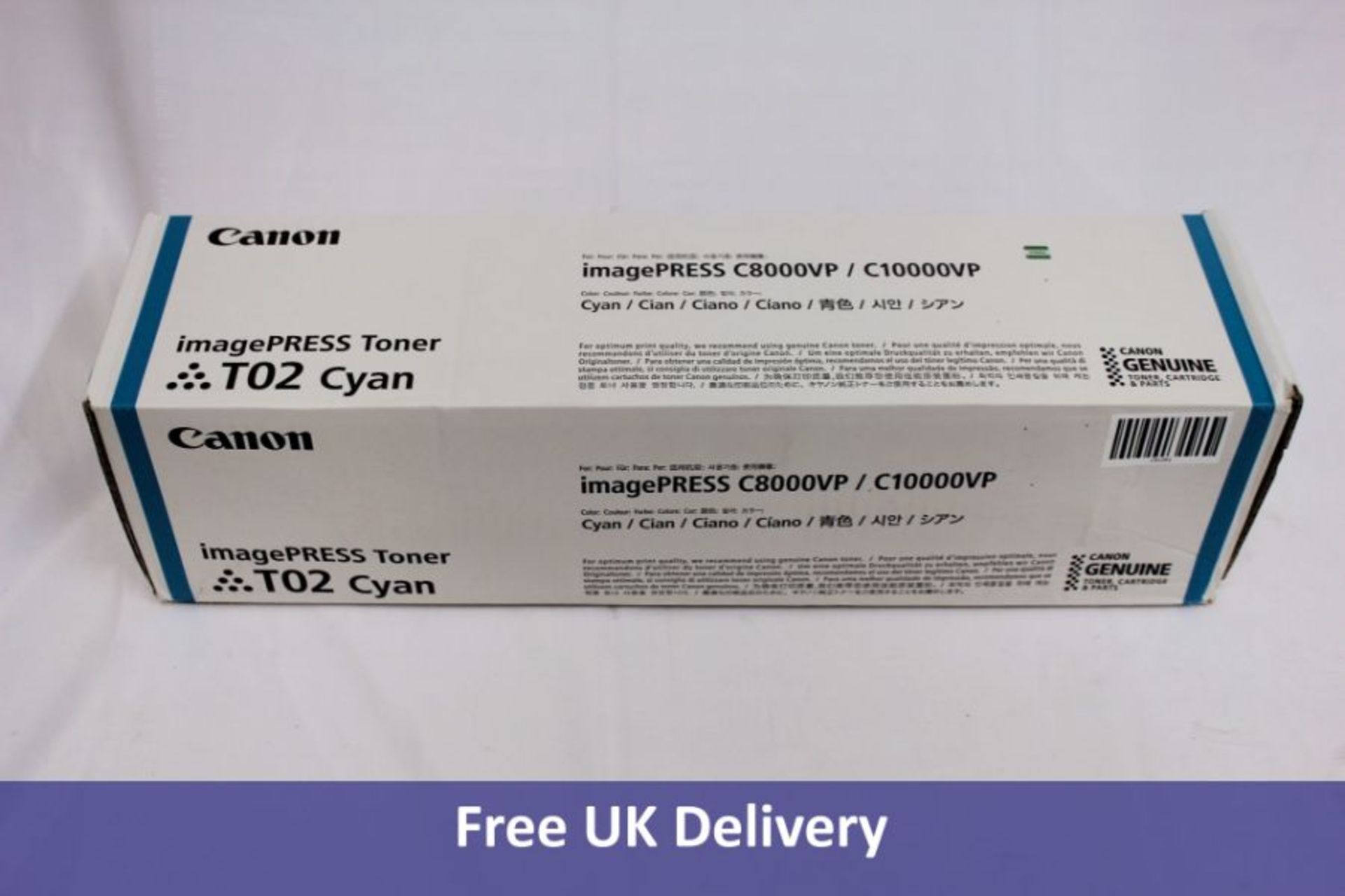 Three Canon Image Press Toners, T02 Cyan