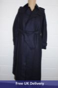 Harris Wharf London Pressed Wool Long Women's Coat, Navy, Size 32 IT