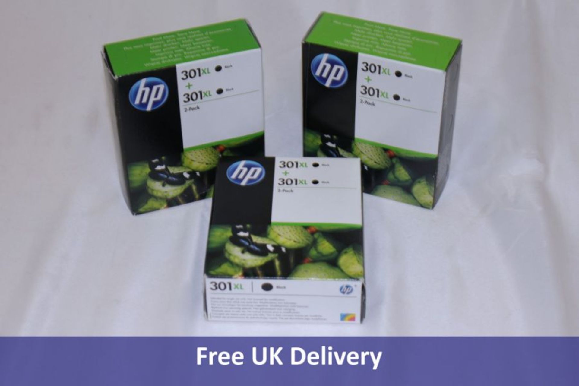 Thirty-six HP 301XL (D8J45AE) Original High Capacity Black Ink Cartridge Twin Pack