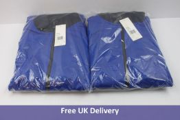 Two Adidas Childs Yb Ts Pes Tracksuits, Royal Blue and Black, Age 15-16
