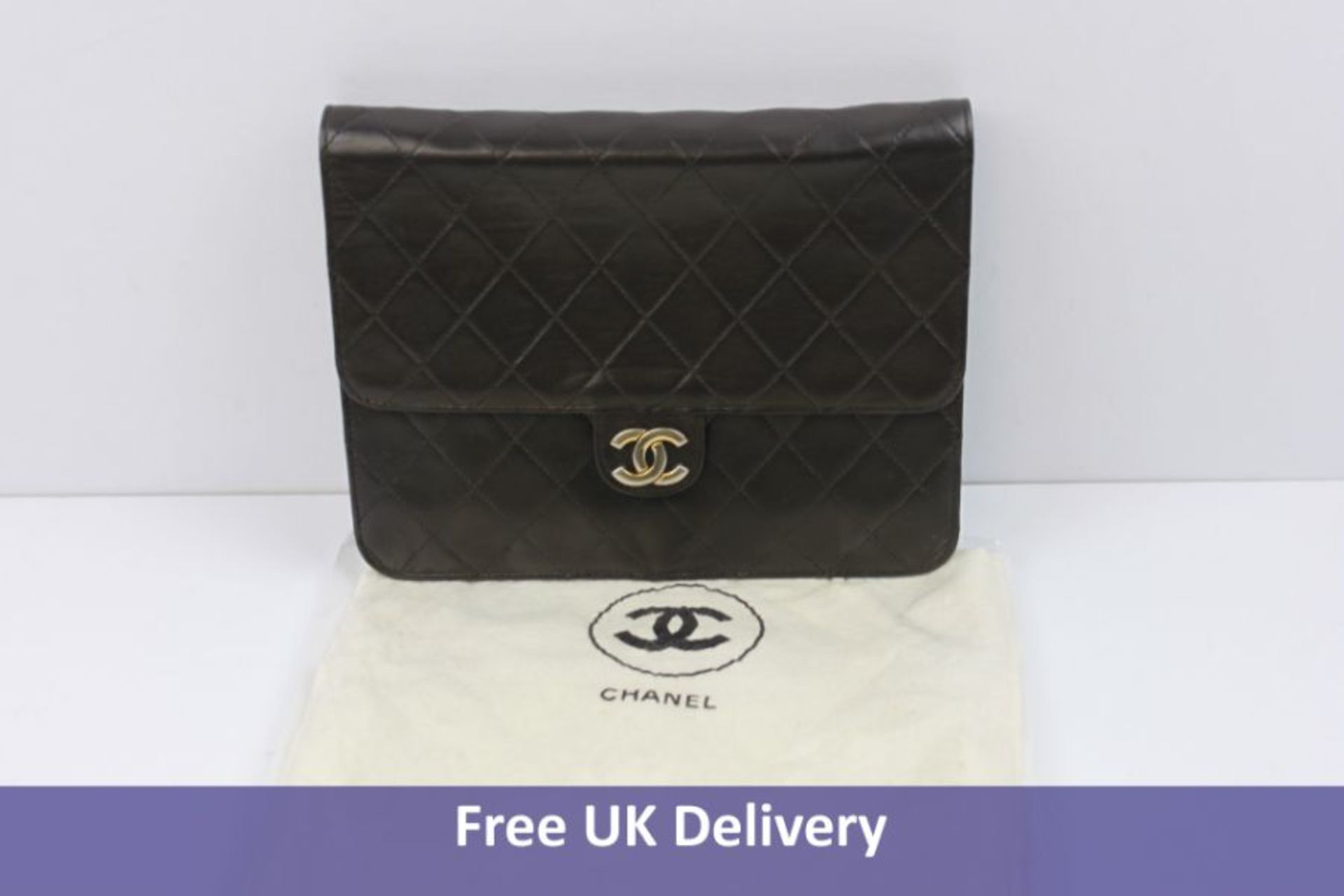 Chanel Vintage Leather Crossbody Bag, Brown