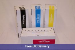 Four Compatible High Capacity Kyocera Toner Cartridges to include 1x Magenta VTK- 5240M, 1x Cyan VTK