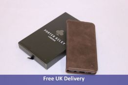 Fifty Porter Riley London Brown Leather Flip Phone Cases for Samsung Galaxy S7 Edge