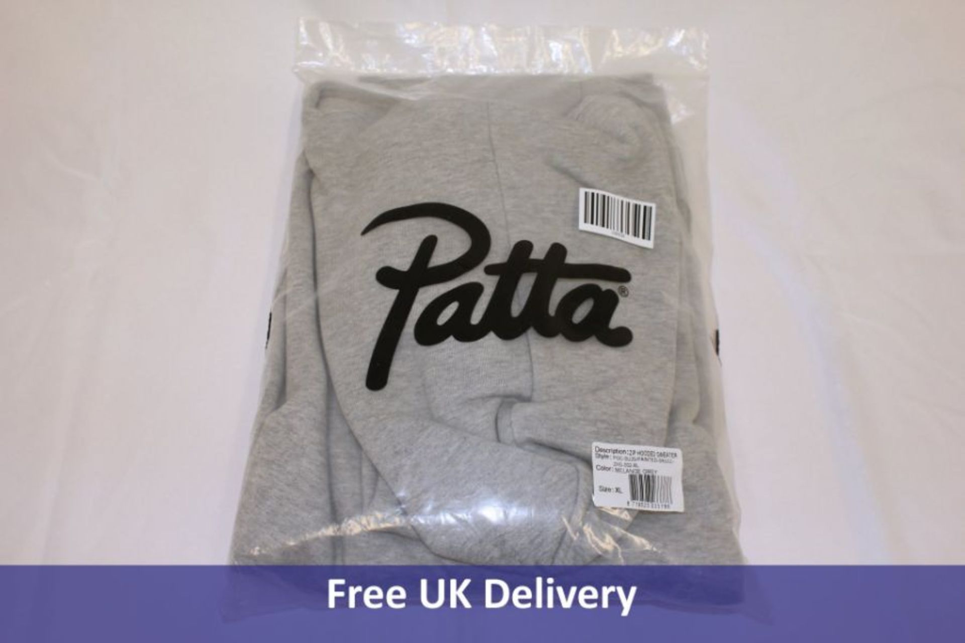 Three items of Petta clothing to include 1x Painted Skull Zip Hooded Sweater, Melange Grey, XL, 1x H