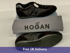 Hogan Men's Olympia H 3D Catrame Piombo Trainers, Black, EU 40.5