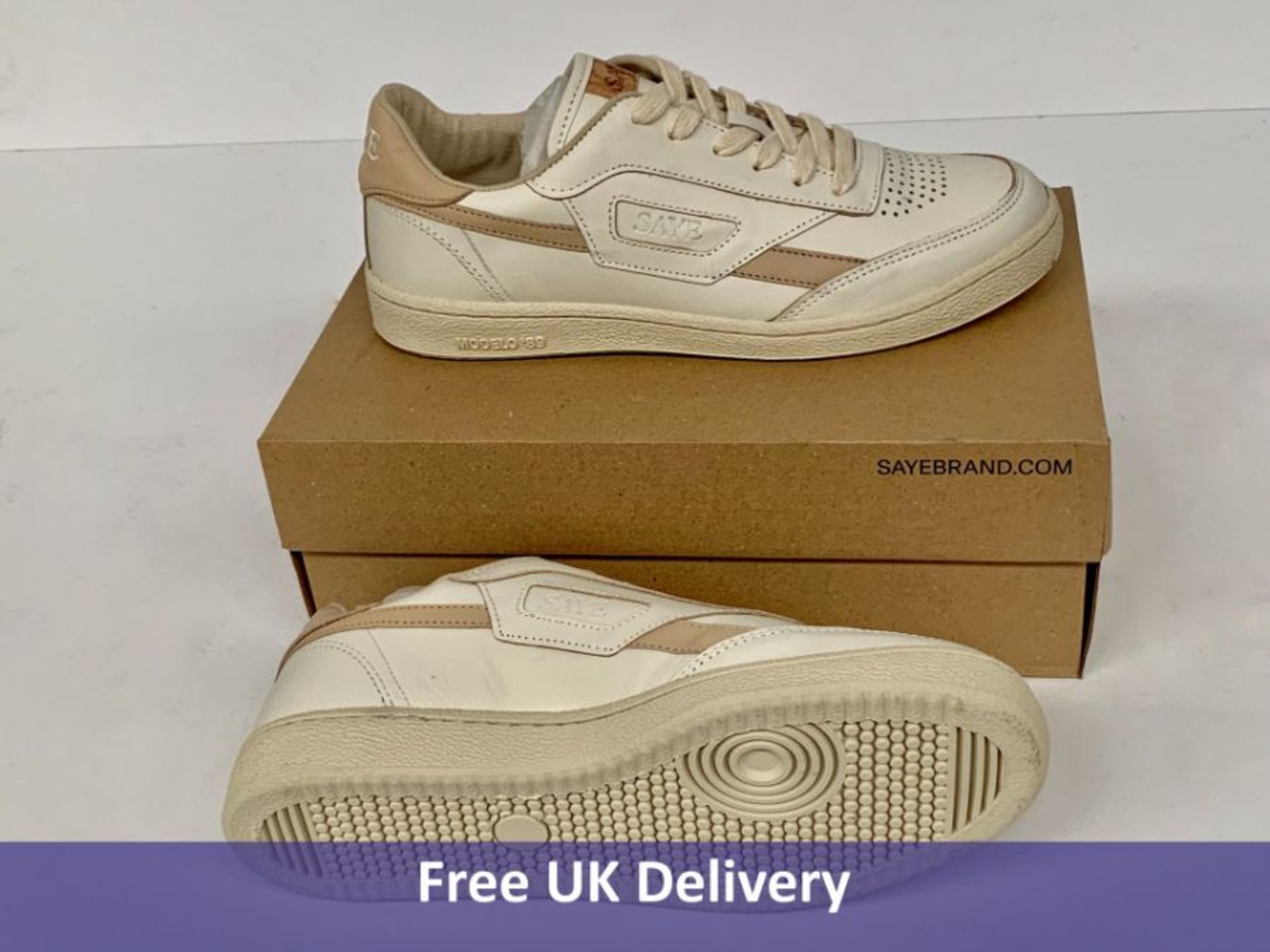 Saye Unisex Modelo '89 Trainers, Beige, UK 6.5