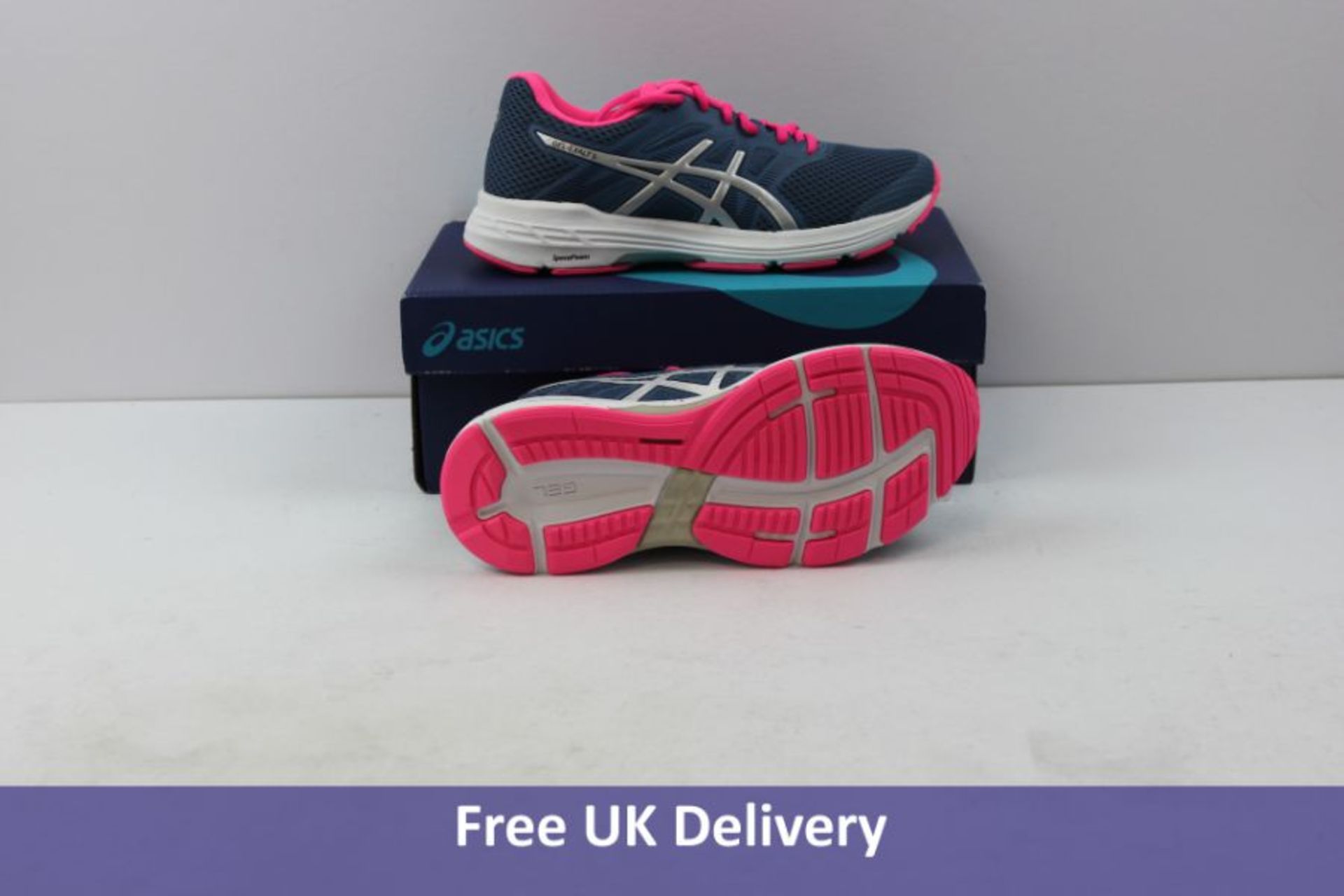 Asics Women's Gel Exalt 5 Trainers, Blue Pink, Size 4