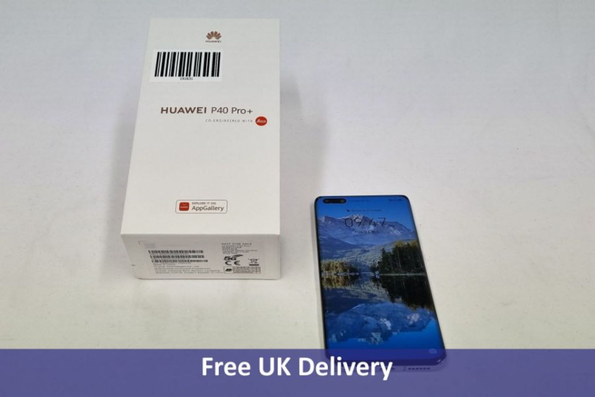 Huawei P40 Pro+ Mobile Phone ELS-N39, 512GB ROM, 8GB RAM, White Ceramic, Dual Sim, 5G. Damaged scree