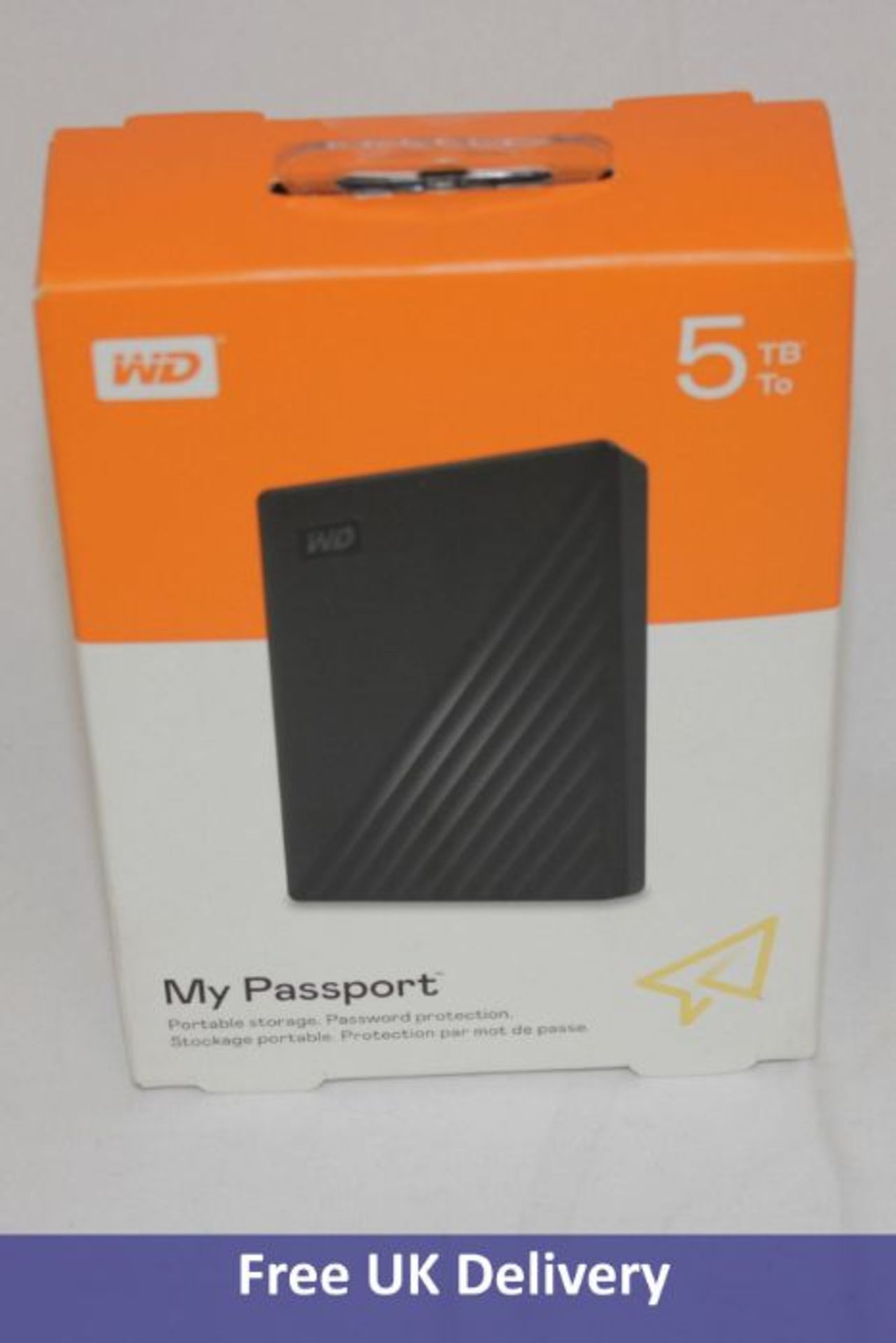 WD My Passport 5TB Hard Drive, Black