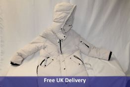 All Saints Rory Puffer Jacket, Winter White, UK 6. Some dirty marks but unworn