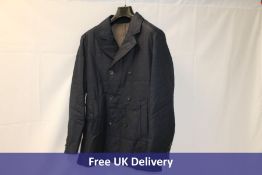 Hackett London Men's Jacket, SR DB Flannel Jacket, Medium, Navy Blue