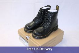 Dr Martens DM 1460 Junior Boots, Reptile Emboss Black, UK 1