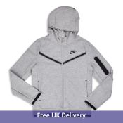 Nike Boy's Tech Fleece Full-Zip Hoodie, Grey, Size S