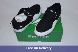 Three pairs of Emerica Wino Standard Trainers, Black/White/Gum to include 2x UK 9 and 1x UK 11