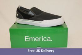 Two Emerica products to include 1x Wino G6 Slip-On Trainers, Dark Grey/ Black, UK 9 and 1x Dickson T
