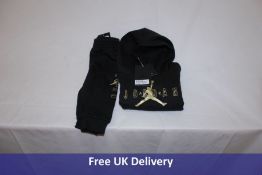 Nike products to include 1x Jordan 11 Kid's 2 Piece Hoodie Set, Black/Gold, Size 74-80cm and 1x Yout