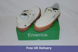 Two pairs of Emerica Dickson Trainers, White/Gum, UK 9