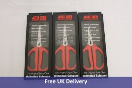 Six Joyce Chen Unlimited Scissors, Red