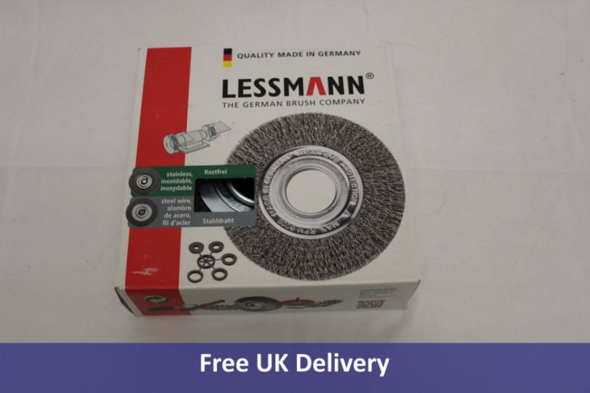 Five Lessmann Wheel Brush 200mm Diameter, 24-27mm Width