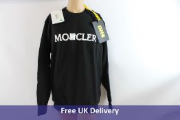 Moncler Genius Men's Round Neck Jumper, Black, Size M, Box Damaged