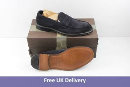 Doucal's Italy Men's Suede Slip On Shoes, Black, UK 7. Damaged Box