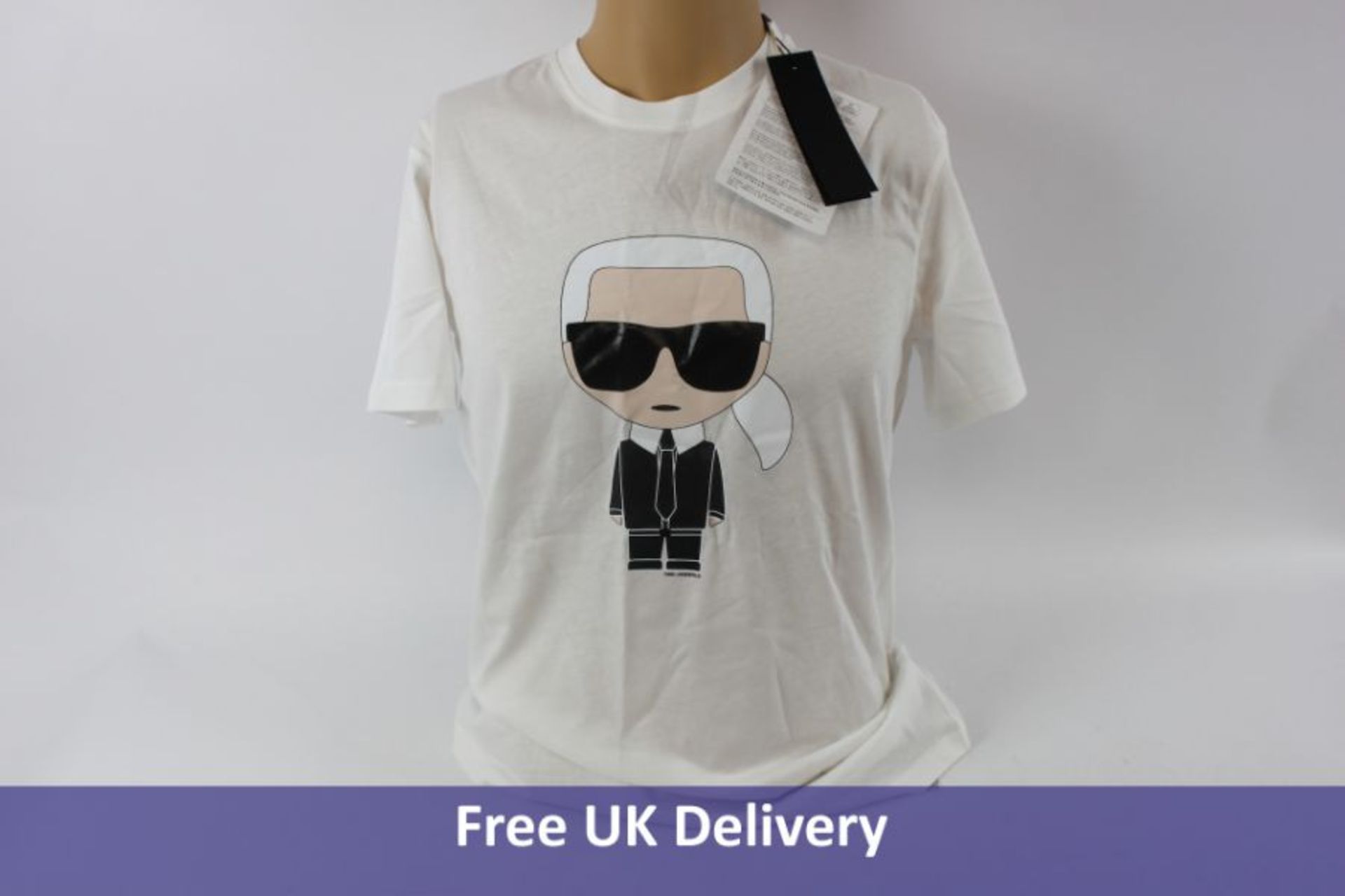 Karl Lagerfeld Men's Ikonik T-Shirt, White, Size M