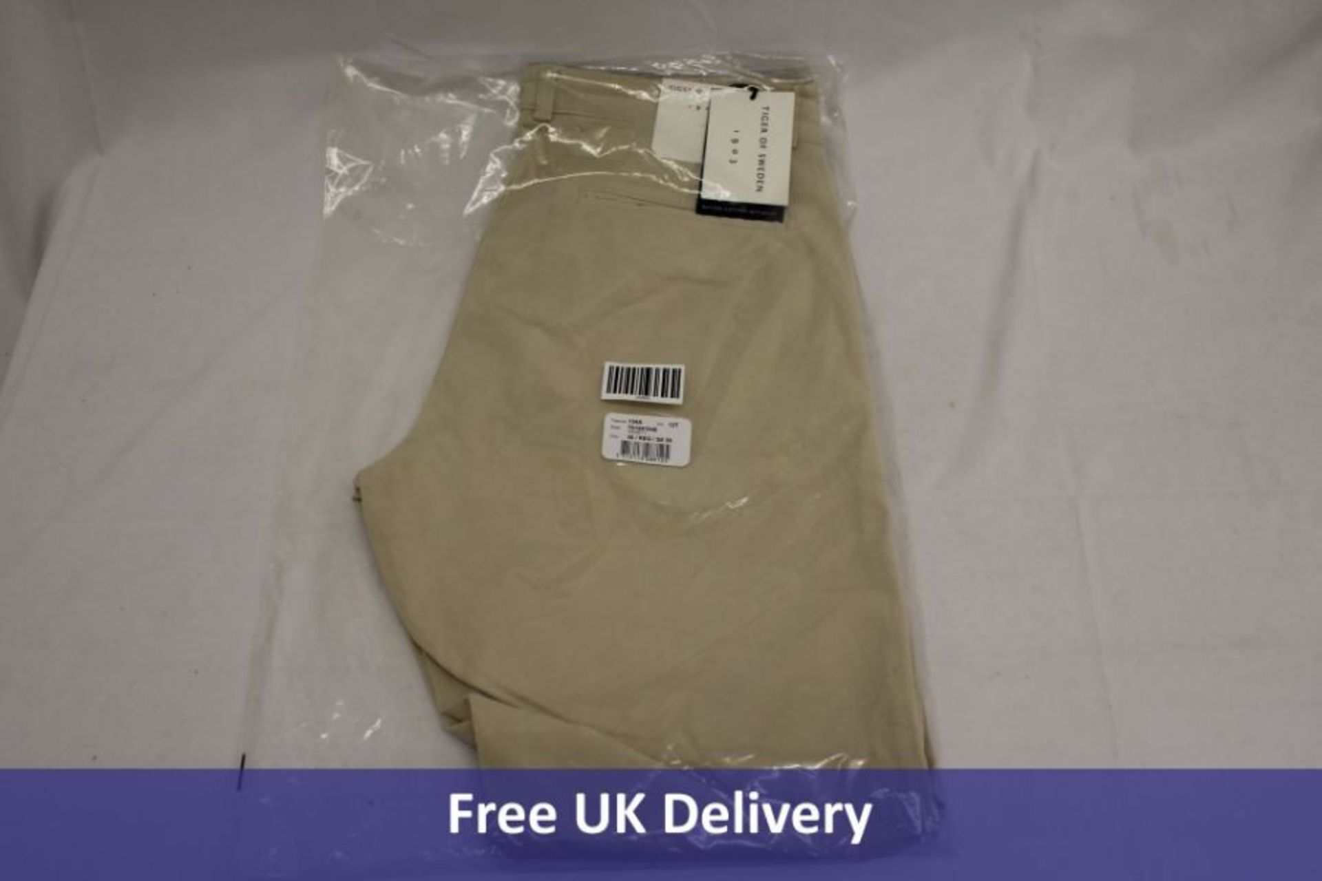 Two Tiger of Sweden Transit 4 Trousers, Sand, 1x Size 54 and 1x Size 56