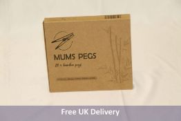 Approximately 100 Mums Bamboo Clothes Peg packs, 20 pegs per pack