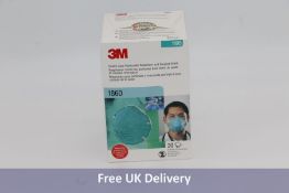 Twelve packs of 3M 1860 N95 Healthcare Particulate Respirator, 20 pieces per pack