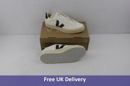 Veja Campo Women's Chrome Free Leather Trainers, White and Black, UK 7