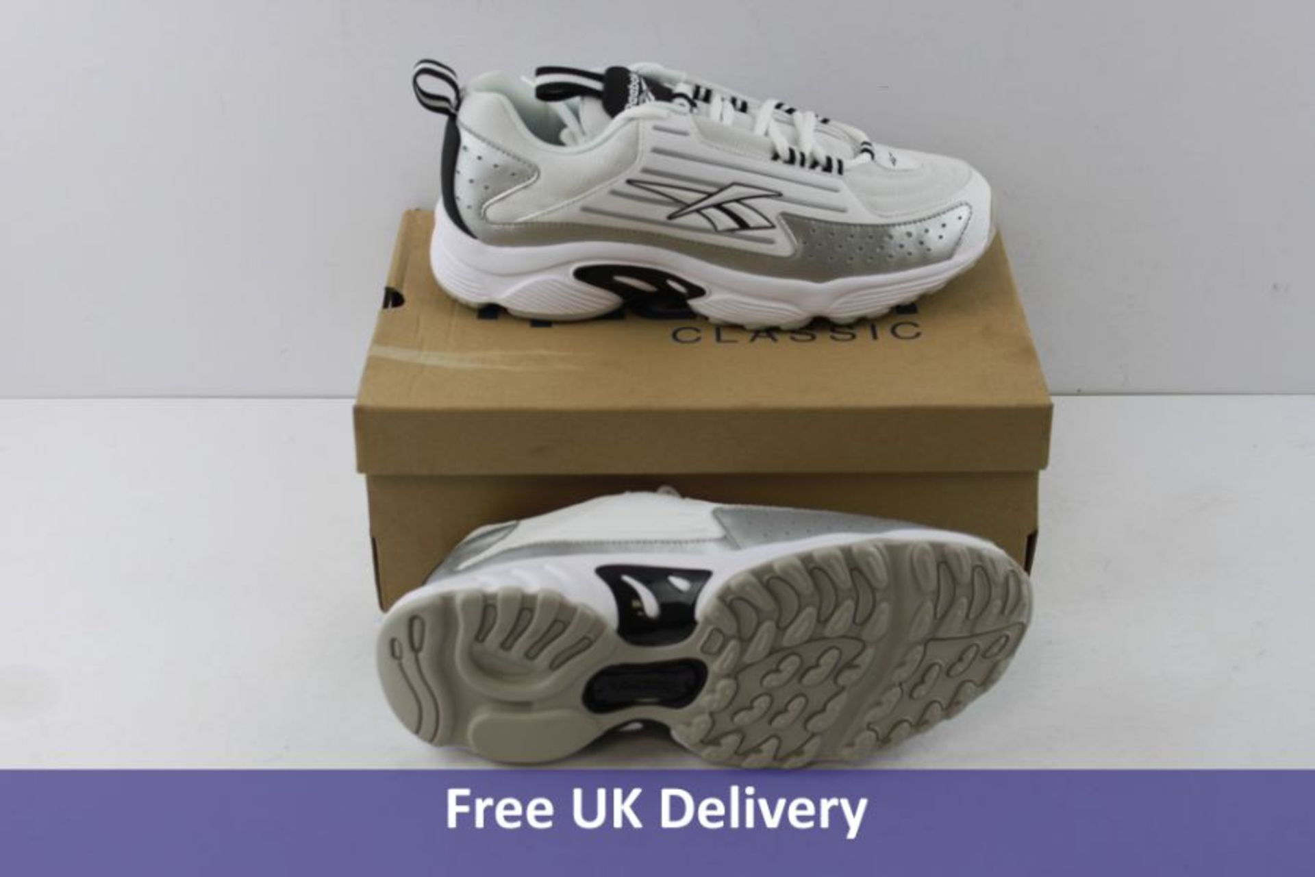 Reebok Classic Unisex DMX Series 2200 Trainers, White and Silver, UK 6.5