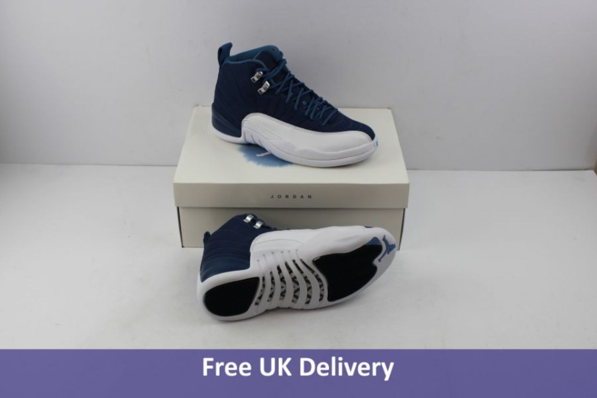 Nike Air Jordan Unisex 12 Retro Trainers, Indigo, UK 6