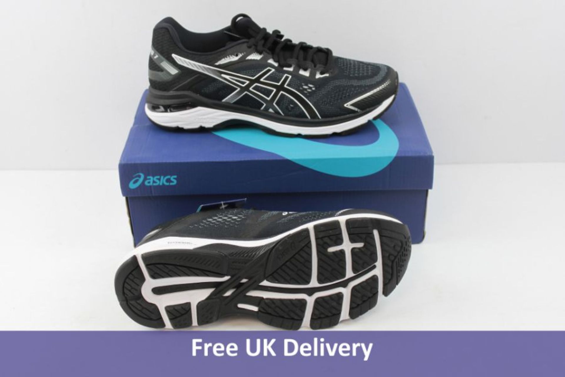 Asics Men's GT-2000 7 Running Shoes, Black and White, UK 8